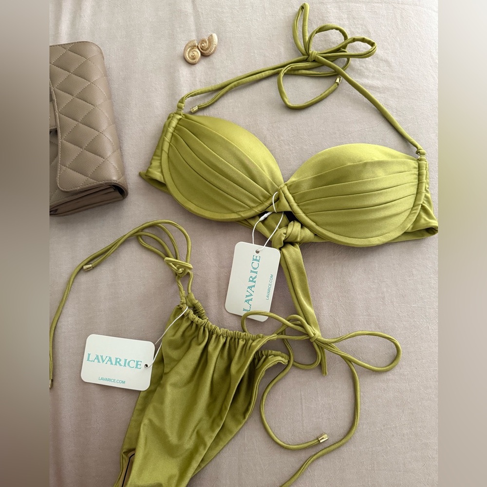 Lavarice NWT lime/ Kiwi Green Bikini Set